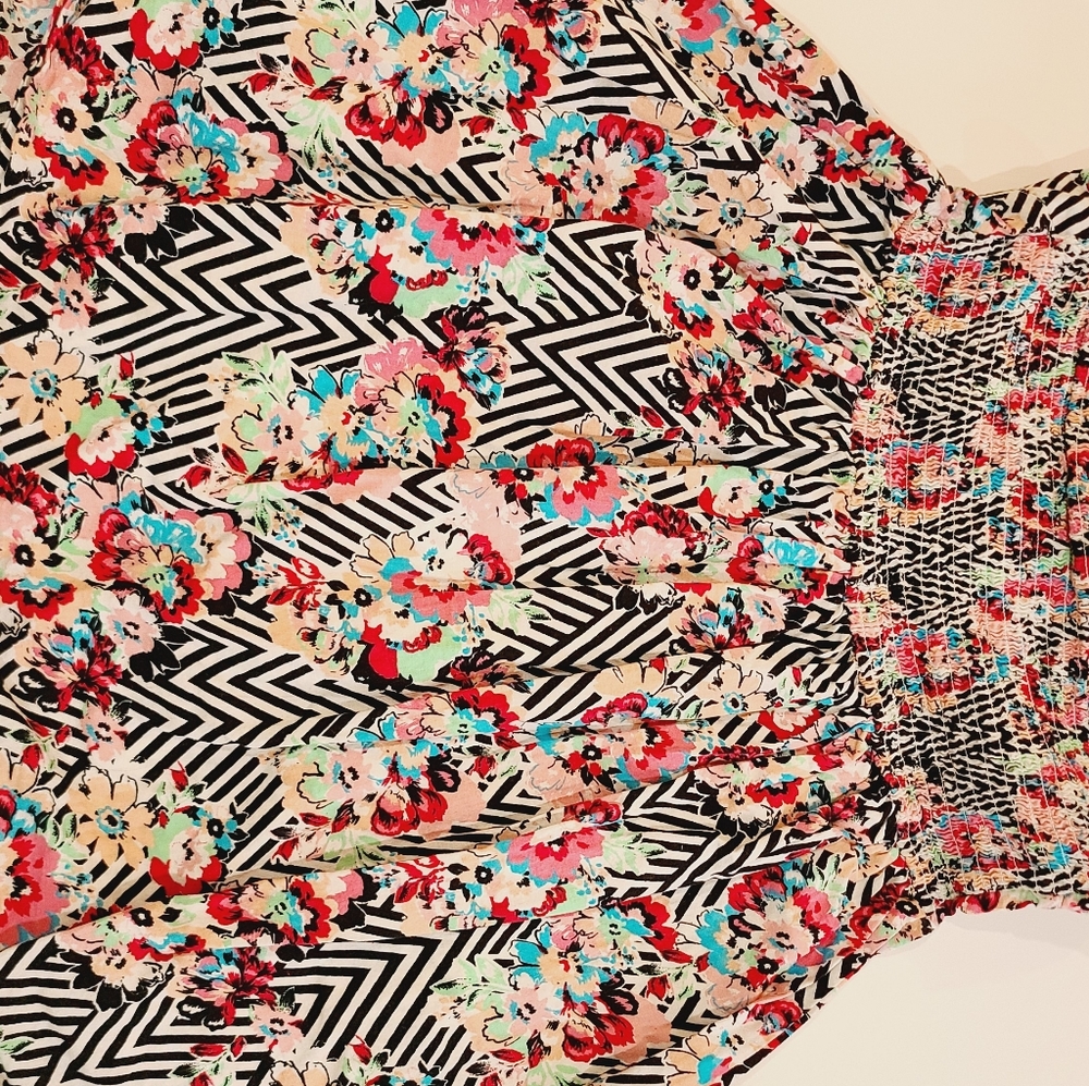 ⬇️⚡️ Floral Patterned Strapless Dress - Picture 12 of 13